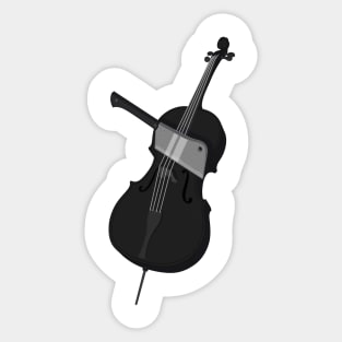 Wednesday Cello ~ Wednesday Addams Sticker